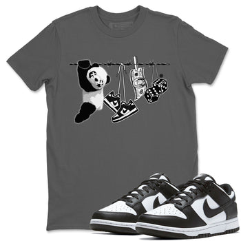 Dunk Panda shirt to match jordans Clothesline sneaker tees Dunk White Black Panda SNRT Sneaker Tees Unisex Cool Grey 1 T-Shirt
