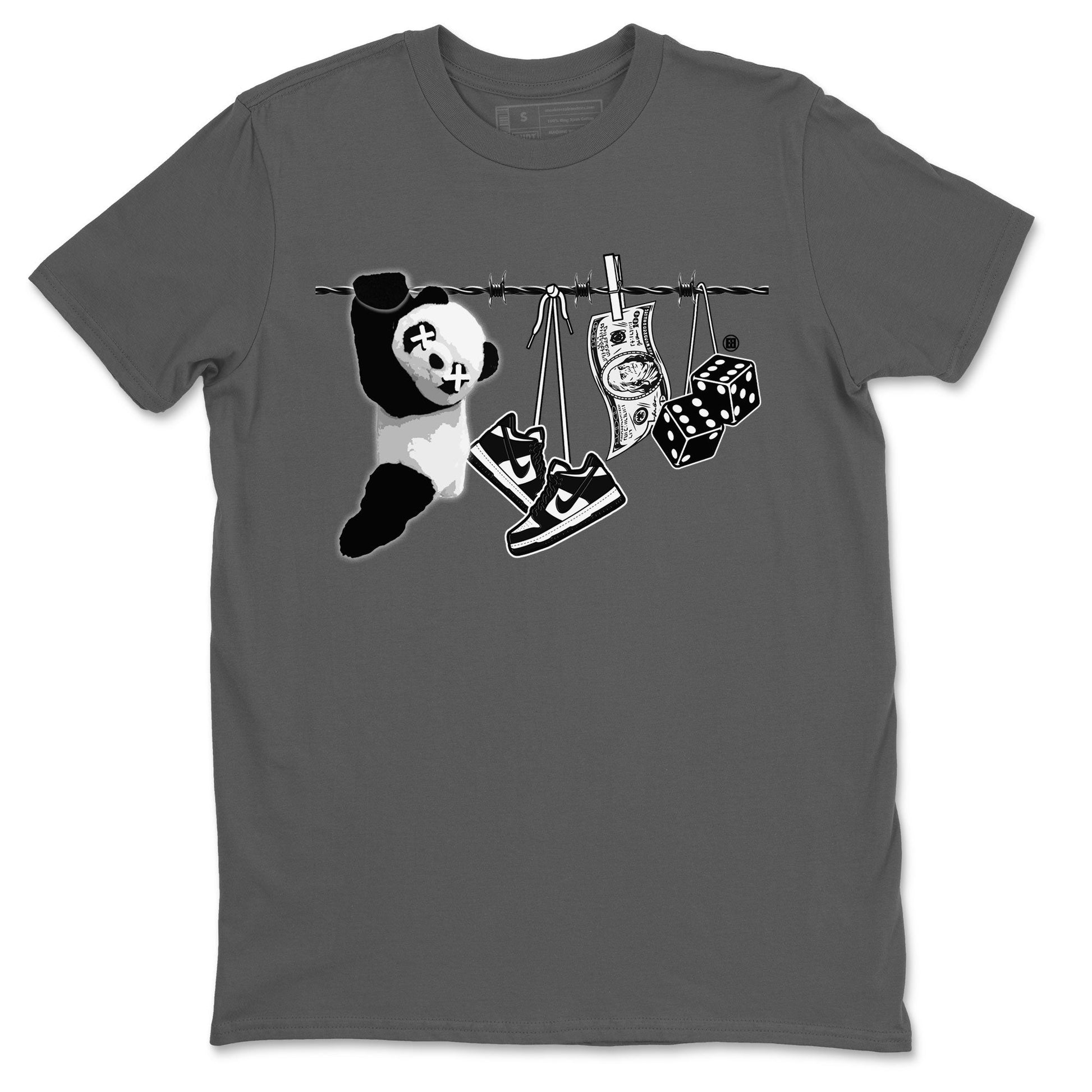 Dunk Panda shirt to match jordans Clothesline sneaker tees Dunk White Black Panda SNRT Sneaker Tees Unisex Cool Grey 2 T-Shirt