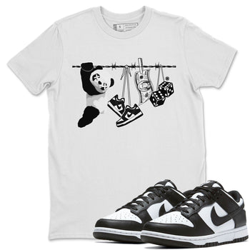 Dunk Panda shirt to match jordans Clothesline sneaker tees Dunk White Black Panda SNRT Sneaker Tees Unisex White 1 T-Shirt