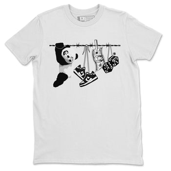 Dunk Panda shirt to match jordans Clothesline sneaker tees Dunk White Black Panda SNRT Sneaker Tees Unisex White 2 T-Shirt