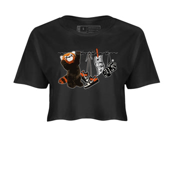 Dunk Red Panda shirt to match jordans Clothesline sneaker tees Dunk Low Red Panda SNRT Sneaker Tees Black 2 Crop T-Shirt