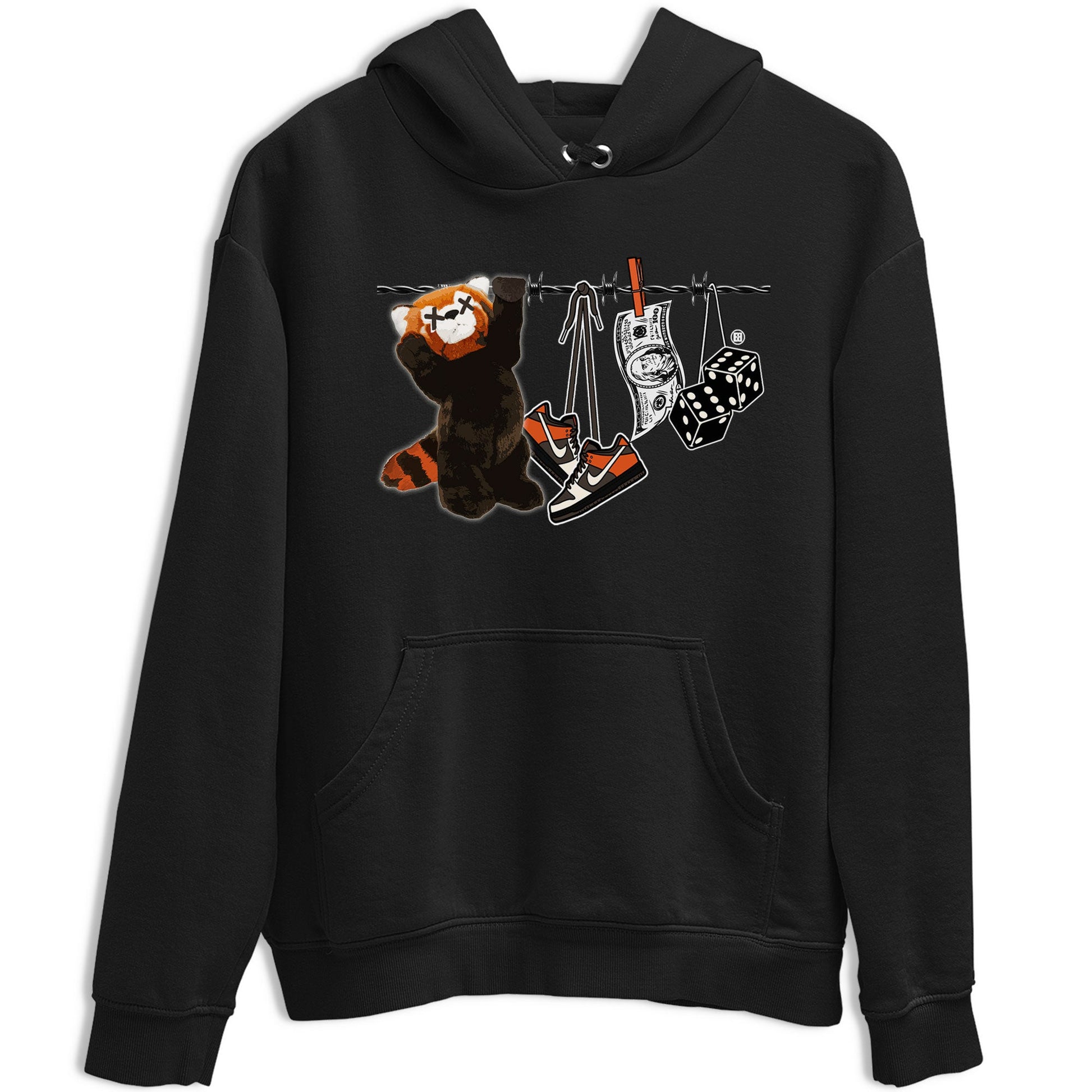 Dunk Red Panda shirt to match jordans Clothesline sneaker tees Dunk Low Red Panda SNRT Sneaker Tees Unisex Black 2 T-Shirt