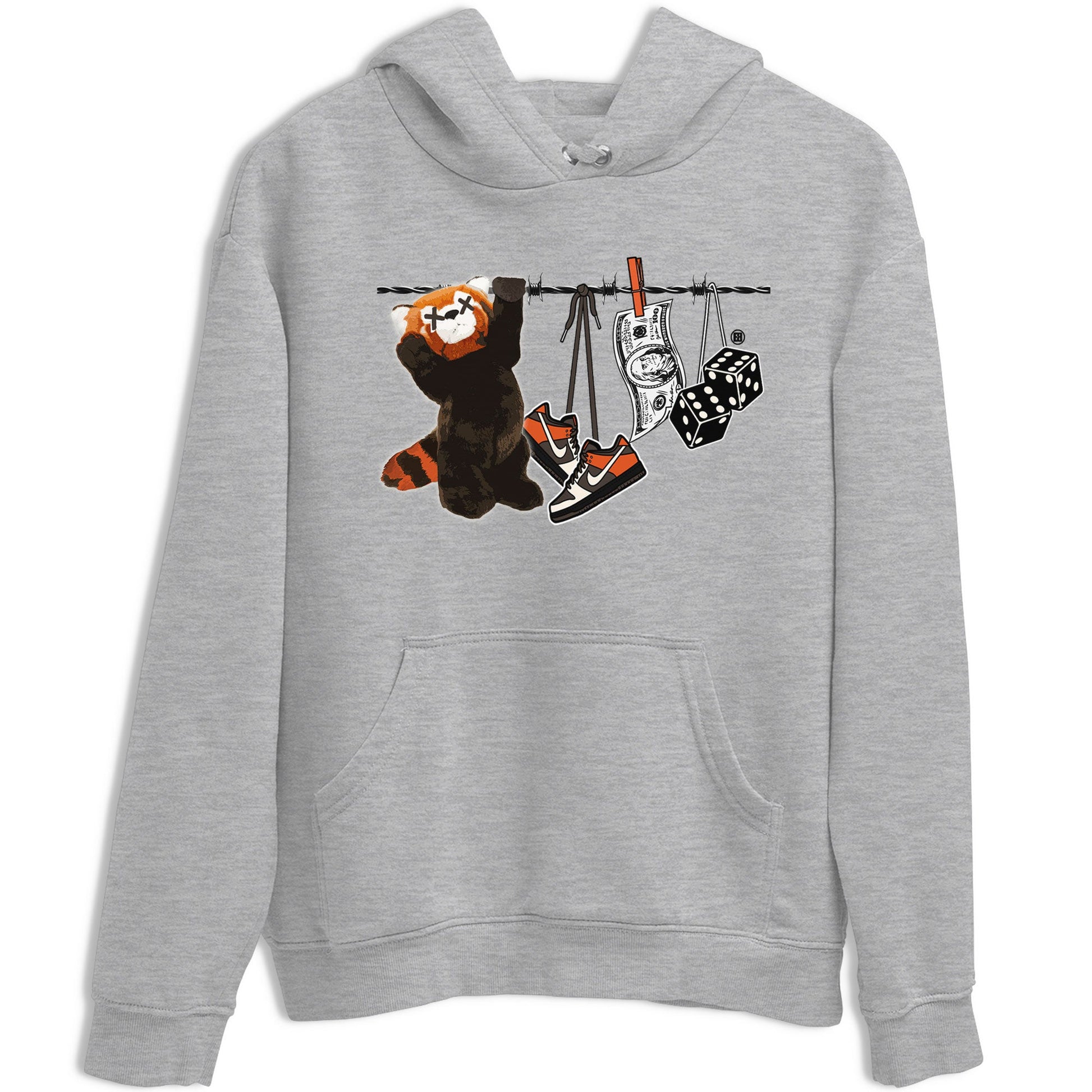 Dunk Red Panda shirt to match jordans Clothesline sneaker tees Dunk Low Red Panda SNRT Sneaker Tees Unisex Heather Grey 2 T-Shirt