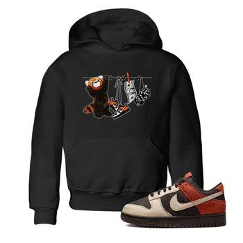 Dunk Red Panda shirt to match jordans Clothesline sneaker tees Dunk Low Red Panda SNRT Sneaker Tees Baby Toddler Black 1 T-Shirt