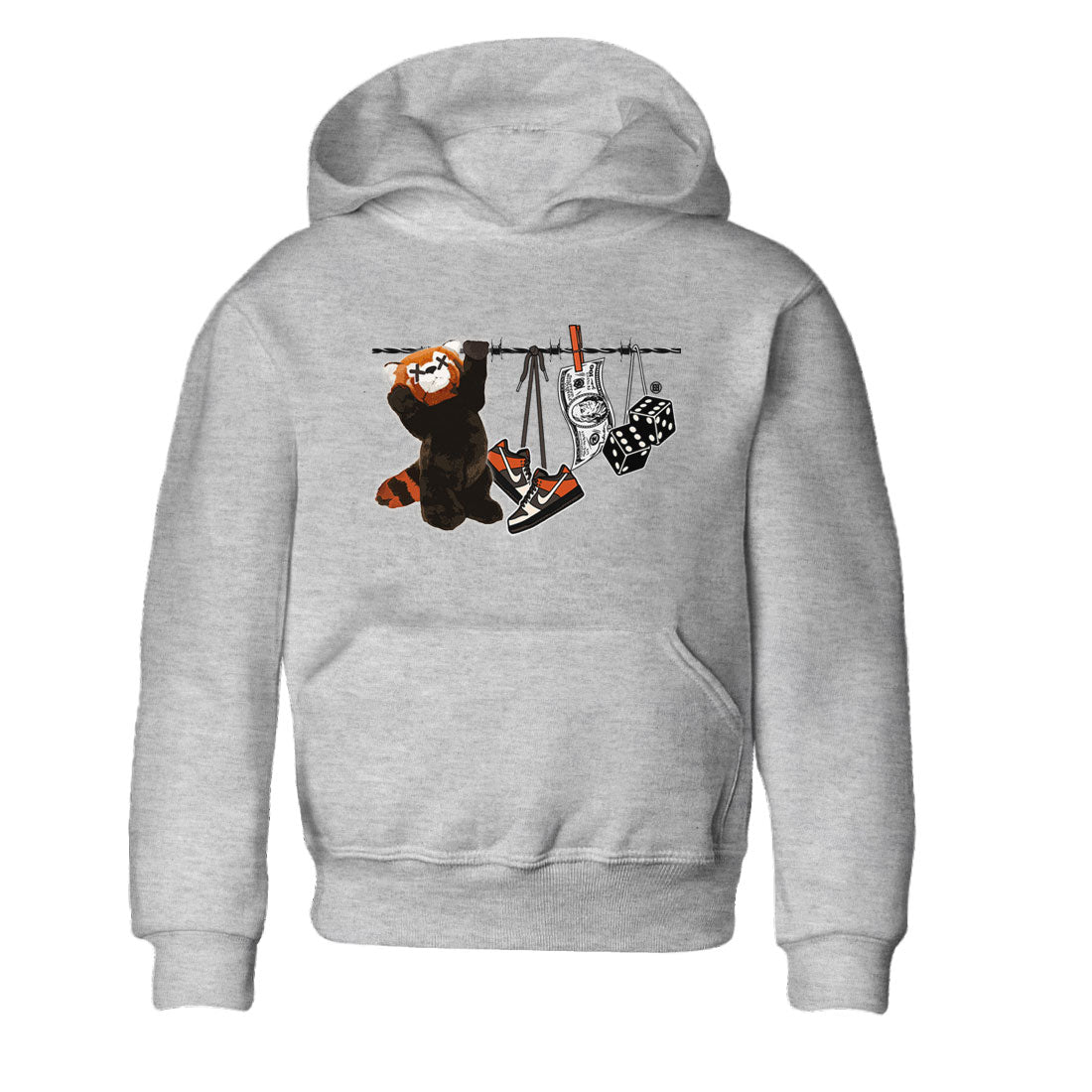 Dunk Red Panda shirt to match jordans Clothesline sneaker tees Dunk Low Red Panda SNRT Sneaker Tees Baby Toddler Heather Grey 2 T-Shirt