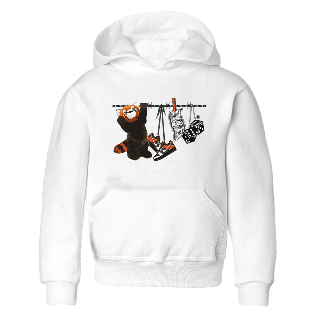 Dunk Red Panda shirt to match jordans Clothesline sneaker tees Dunk Low Red Panda SNRT Sneaker Tees Baby Toddler White 2 T-Shirt