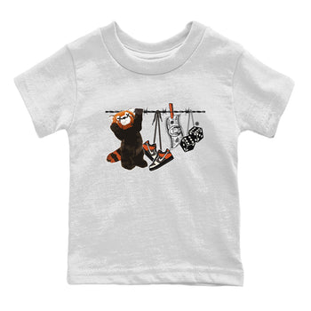 Dunk Red Panda shirt to match jordans Clothesline sneaker tees Dunk Low Red Panda SNRT Sneaker Tees Baby Toddler White 2 T-Shirt
