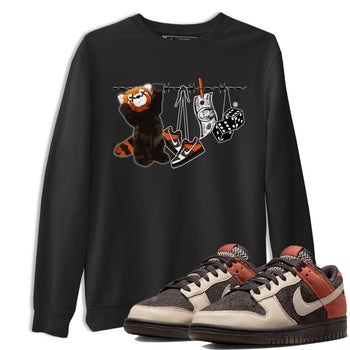 Dunk Red Panda shirt to match jordans Clothesline sneaker tees Dunk Low Red Panda SNRT Sneaker Tees Unisex Black 1 T-Shirt