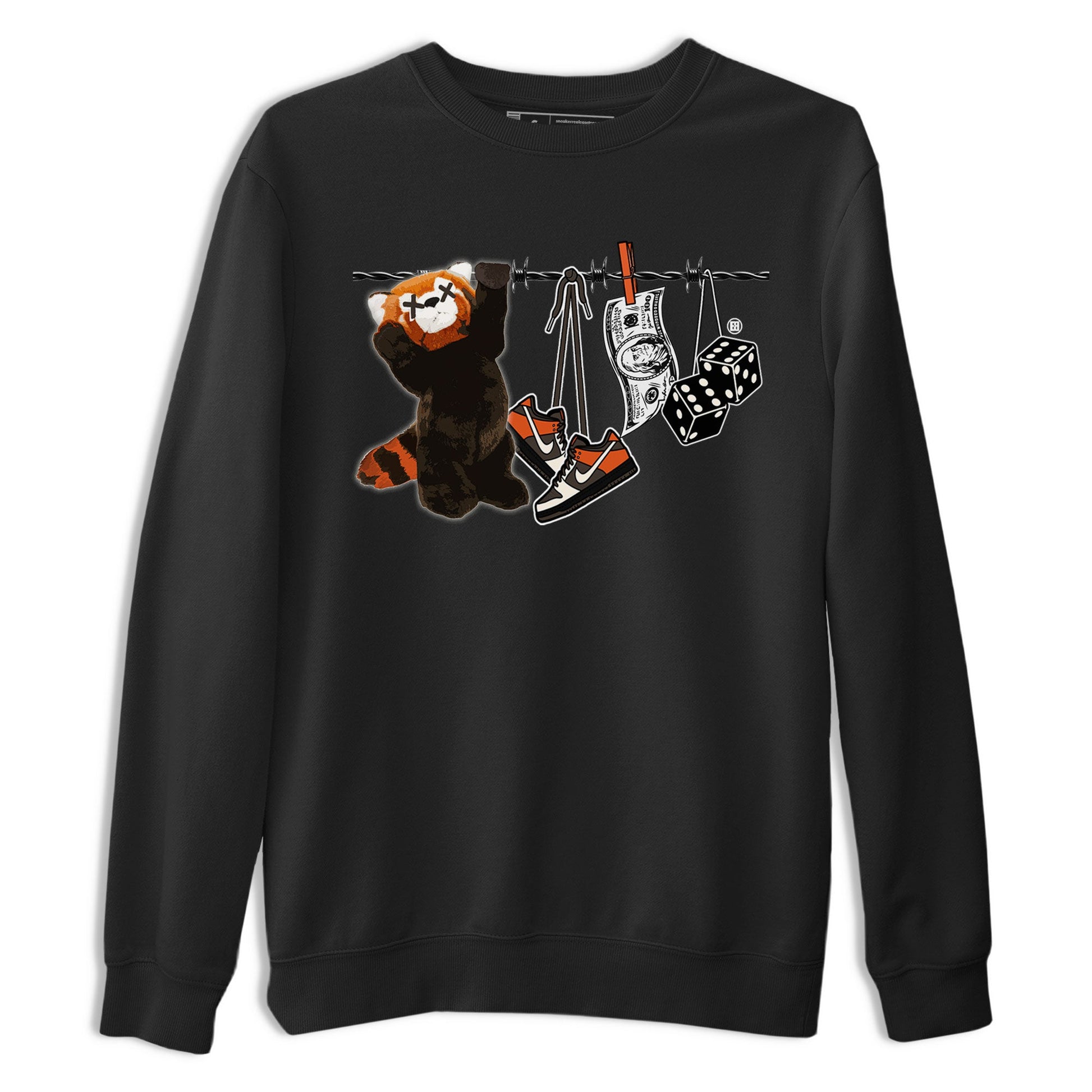 Dunk Red Panda shirt to match jordans Clothesline sneaker tees Dunk Low Red Panda SNRT Sneaker Tees Unisex Black 2 T-Shirt