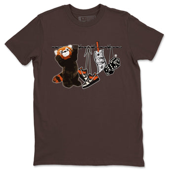 Dunk Red Panda shirt to match jordans Clothesline sneaker tees Dunk Low Red Panda SNRT Sneaker Tees Unisex Dark Chocolate 2 T-Shirt