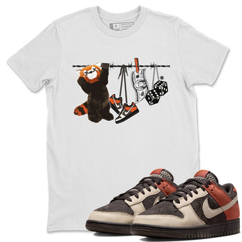 Dunk Red Panda shirt to match jordans Clothesline sneaker tees Dunk Low Red Panda SNRT Sneaker Tees Unisex White 1 T-Shirt