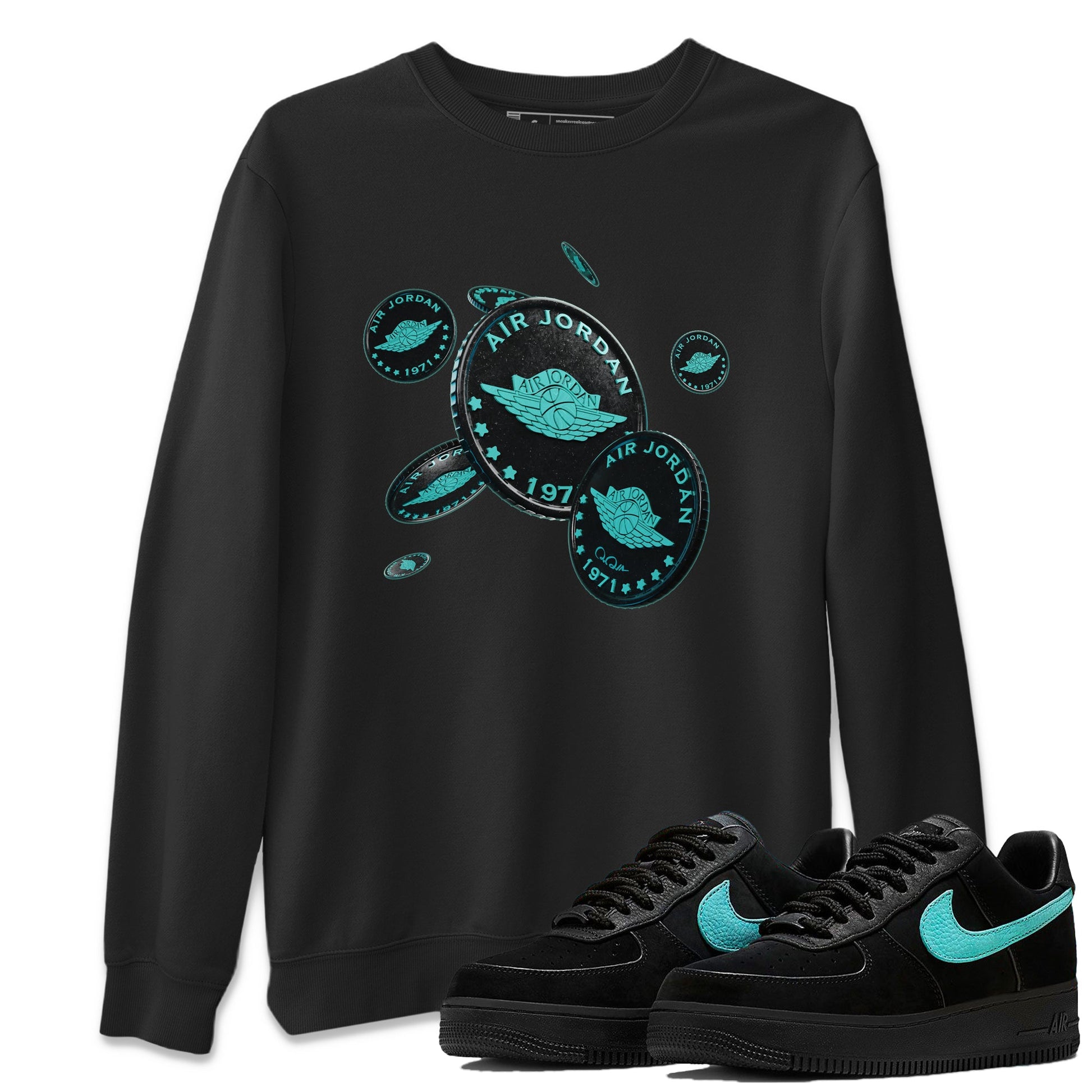 Air Force 1 Tiffany Coin Drop Crew Neck Sneaker Tees Nike Tiffany AF1Sneaker T-Shirts Washing and Care Tip