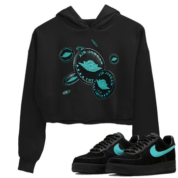 Air Force 1 Tiffany Sneaker Match Tees Coin Drop Sneaker Tees Nike Tiffany AF1Sneaker Release Tees Women's Shirts Black 1