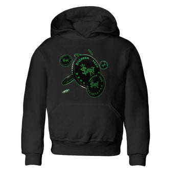 Air Jordan 1 Celtics Sneaker Match Tees Coin Drop Sneaker Tees AJ1 High OG Lucky Green Sneaker Release Tees Kids Shirts Black 2