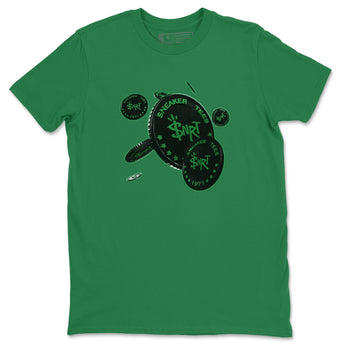Air Jordan 1 Celtics Sneaker Match Tees Coin Drop Sneaker Tees AJ1 High OG Lucky Green Sneaker Release Tees Unisex Shirts Kelly Green 2