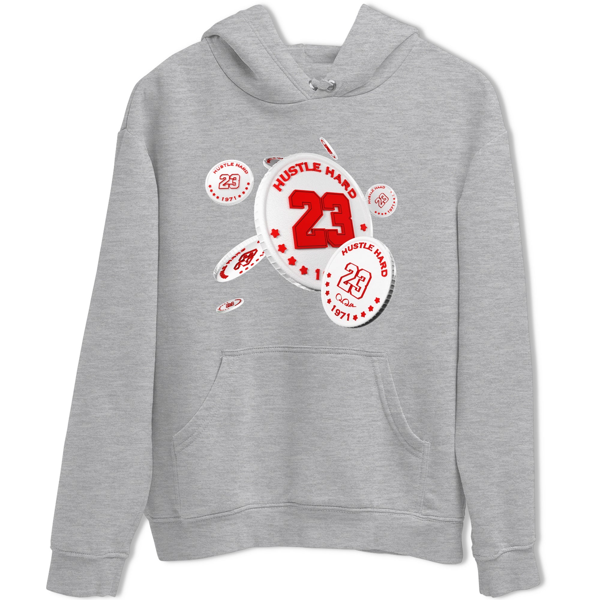 Jordan 1 Low University Red shirt to match jordans Coin Drop sneakertees AJ1 Low University Red SNRT Sneaker Release Tees Unisex Heather Grey 2 T-Shirt