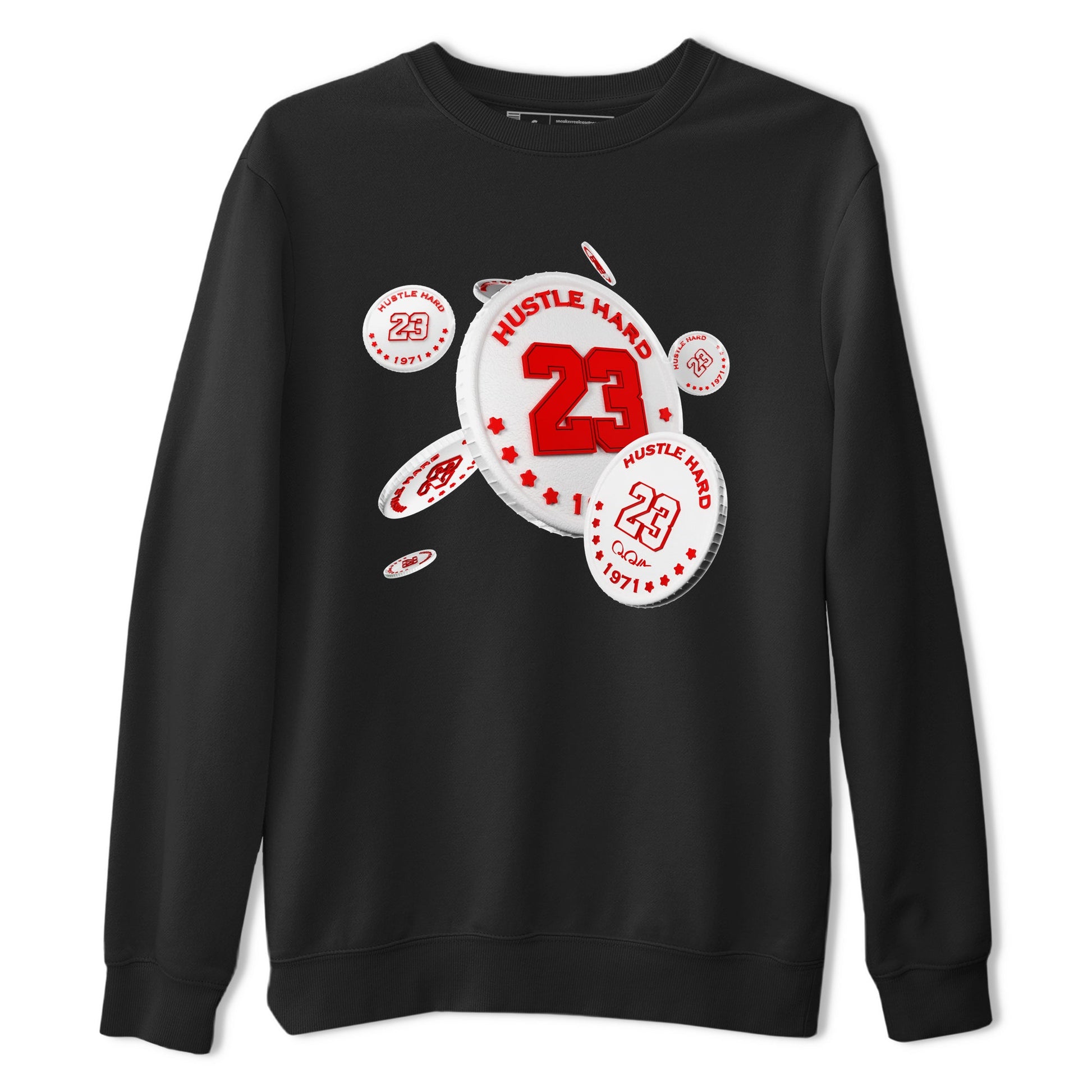 Jordan 1 Low University Red shirt to match jordans Coin Drop sneakertees AJ1 Low University Red SNRT Sneaker Release Tees Unisex Black 2 T-Shirt
