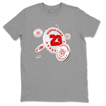 Jordan 1 Low University Red shirt to match jordans Coin Drop sneakertees AJ1 Low University Red SNRT Sneaker Release Tees Unisex Heather Grey 2 T-Shirt
