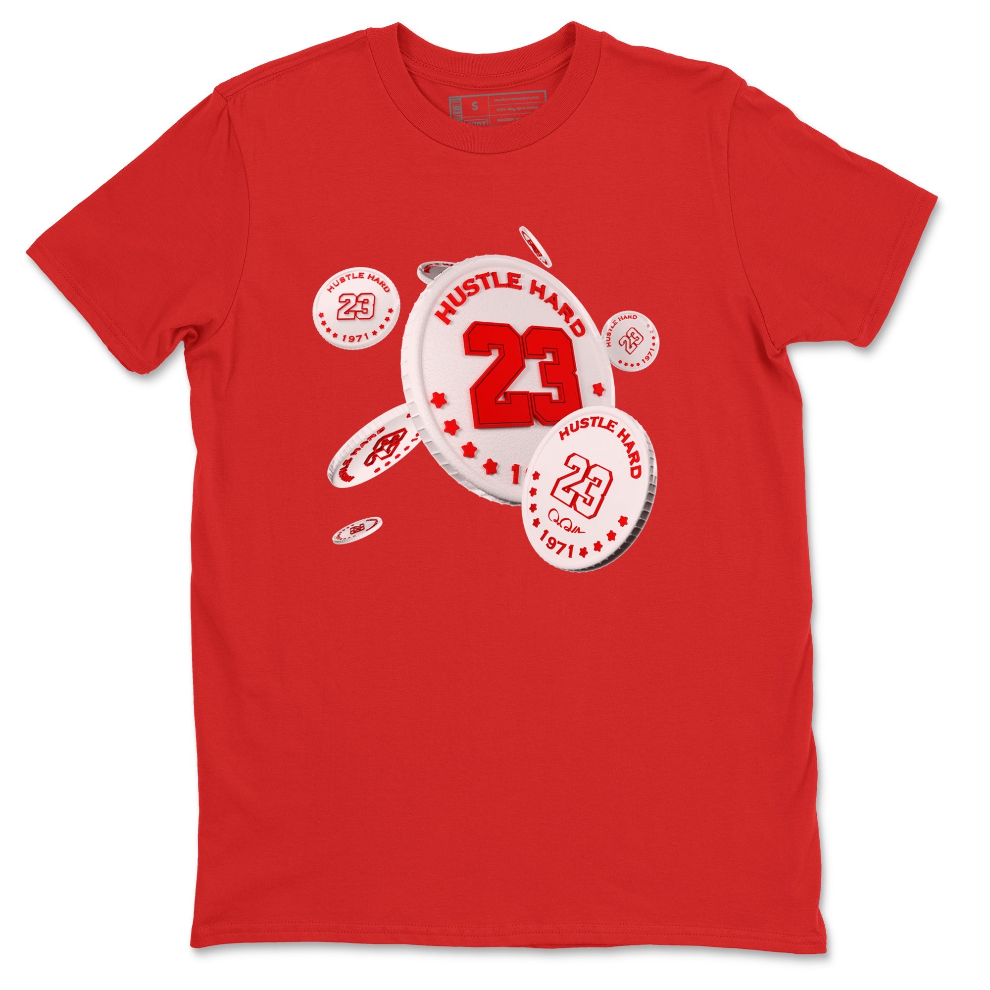 Jordan 1 Low University Red shirt to match jordans Coin Drop sneakertees AJ1 Low University Red SNRT Sneaker Release Tees Unisex Red 2 T-Shirt