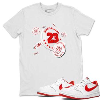 Jordan 1 Low University Red shirt to match jordans Coin Drop sneakertees AJ1 Low University Red SNRT Sneaker Release Tees Unisex White 1 T-Shirt