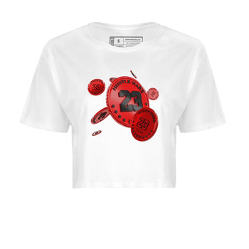 Air Jordan 1 Satin Bred Sneaker Match Tees Coin Drop Sneaker Tees AJ1 Satin Bred Sneaker Release Tees Women's Shirts White 2