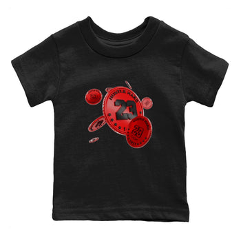 Air Jordan 1 Satin Bred Sneaker Match Tees Coin Drop Sneaker Tees AJ1 Satin Bred Sneaker Release Tees Kids Shirts Black 2