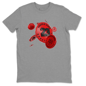 Air Jordan 1 Satin Bred Sneaker Match Tees Coin Drop Sneaker Tees AJ1 Satin Bred Sneaker Release Tees Unisex Shirts Heather Grey 2