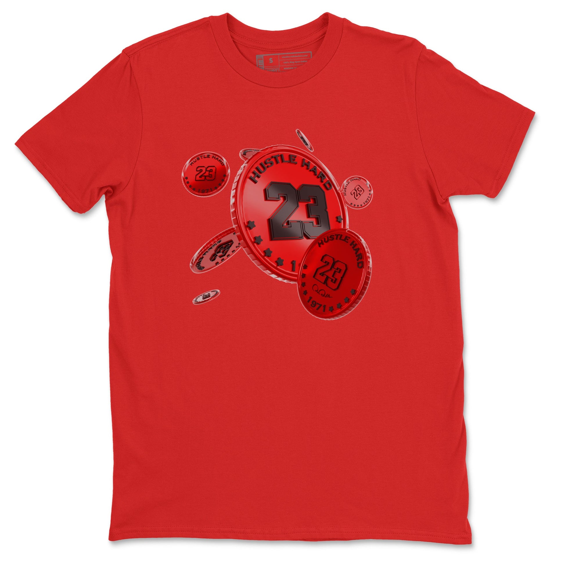 Air Jordan 1 Satin Bred Sneaker Match Tees Coin Drop Sneaker Tees AJ1 Satin Bred Sneaker Release Tees Unisex Shirts Red 2