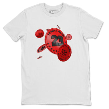 Air Jordan 1 Satin Bred Sneaker Match Tees Coin Drop Sneaker Tees AJ1 Satin Bred Sneaker Release Tees Unisex Shirts White 2
