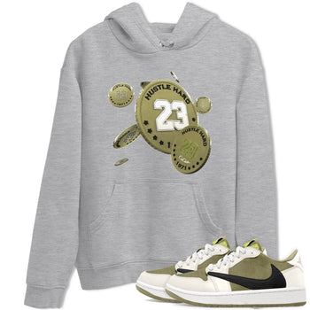 Air Jordan 1 Travis Scott Golf shirt to match jordans Coin Drop sneaker tees AJ1 lowTravis Scott Golf SNRT Sneaker Release Tees Unisex Heather Grey 1 T-Shirt