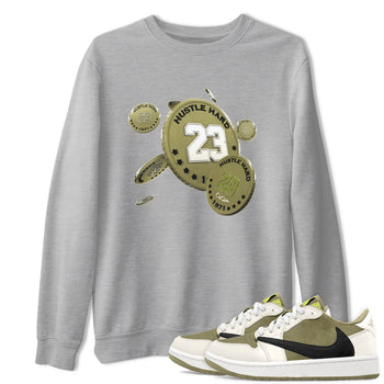 Air Jordan 1 Travis Scott Golf shirt to match jordans Coin Drop sneaker tees AJ1 lowTravis Scott Golf SNRT Sneaker Release Tees Unisex Heather Grey 1 T-Shirt