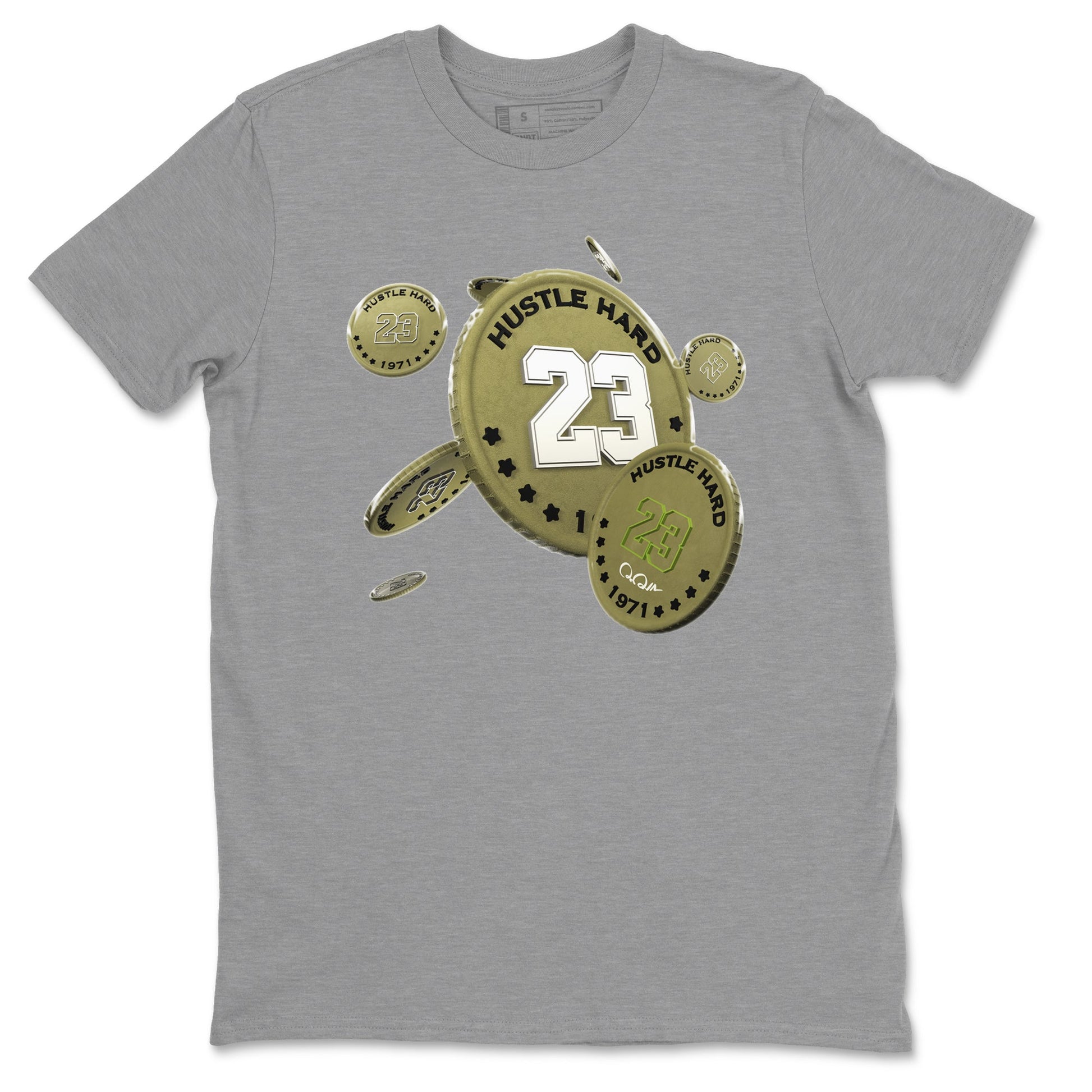 Air Jordan 1 Travis Scott Golf shirt to match jordans Coin Drop sneaker tees AJ1 lowTravis Scott Golf SNRT Sneaker Release Tees Unisex Heather Grey 2 T-Shirt