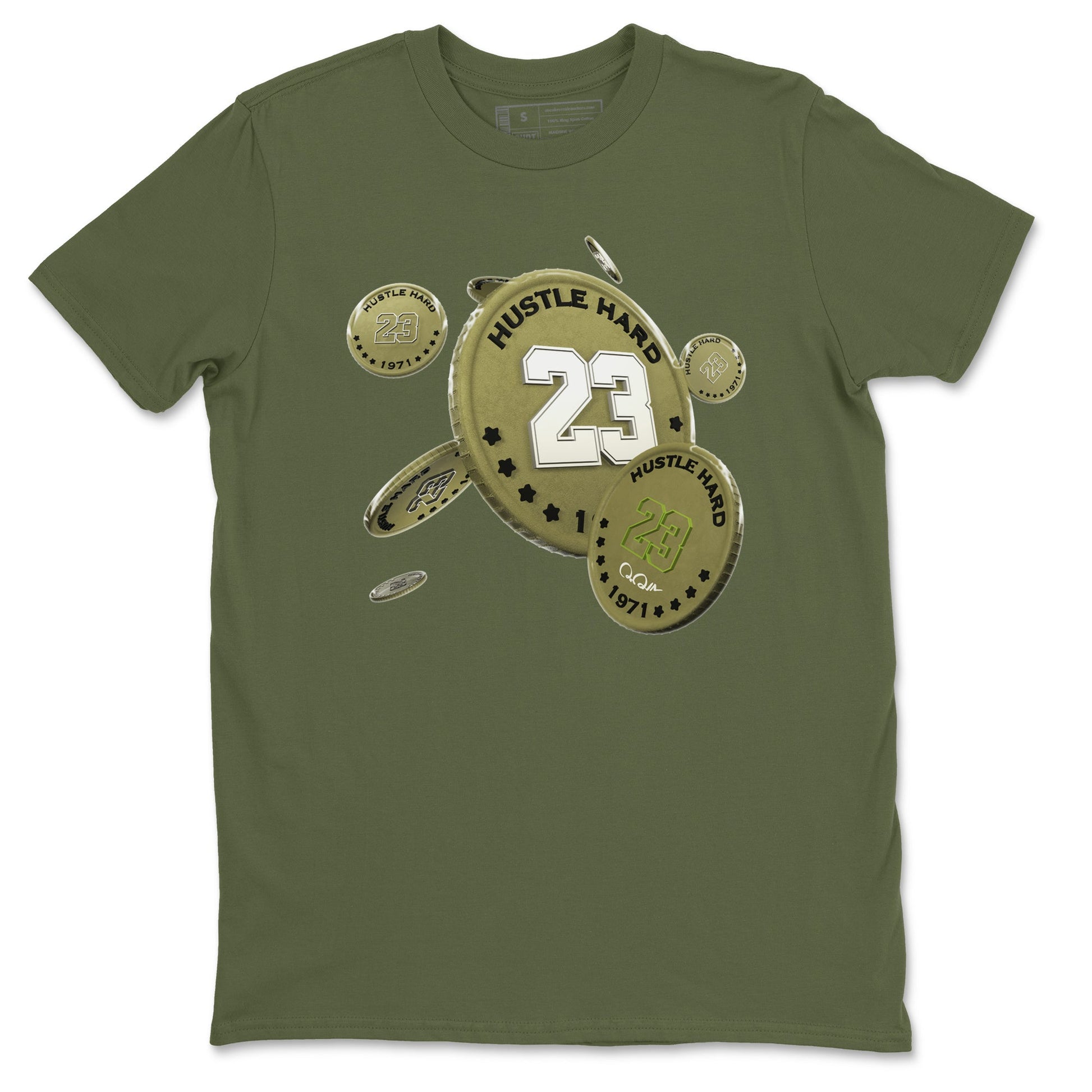 Air Jordan 1 Travis Scott Golf shirt to match jordans Coin Drop sneaker tees AJ1 lowTravis Scott Golf SNRT Sneaker Release Tees Unisex Military Green 2 T-Shirt