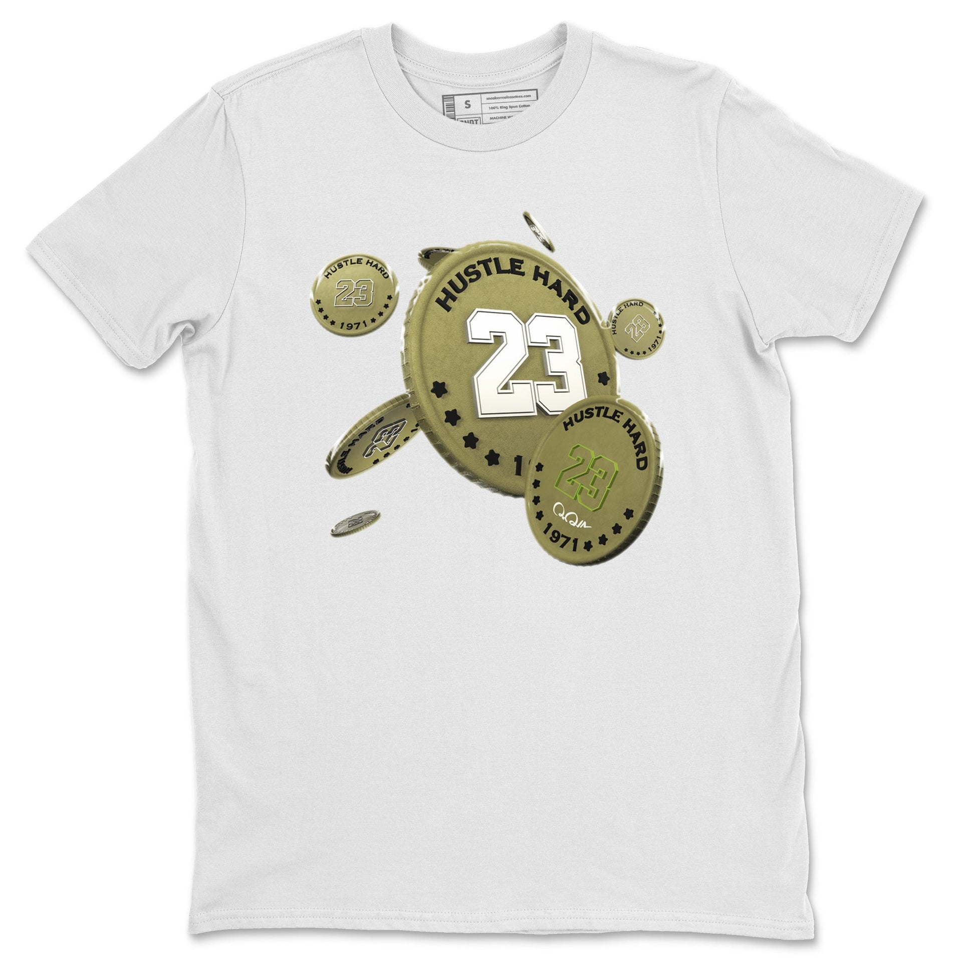 Air Jordan 1 Travis Scott Golf shirt to match jordans Coin Drop sneaker tees AJ1 lowTravis Scott Golf SNRT Sneaker Release Tees Unisex White 2 T-Shirt