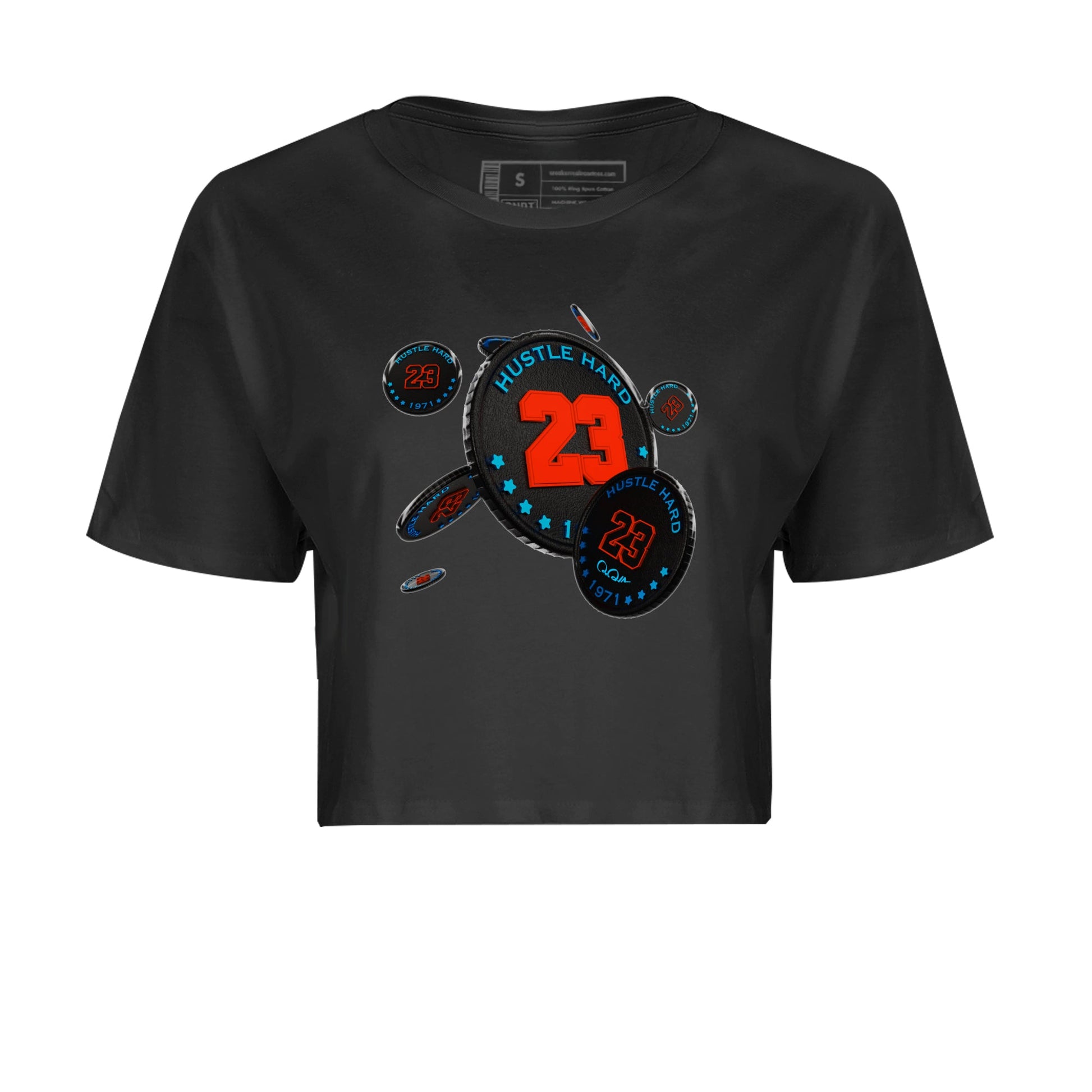 Air Jordan 1 UNC to Chicago Sneaker Match Tees Coin Drop Sneaker Tees AJ1 UNC to Chicago Sneaker Release Tees Women's Shirts Black 2