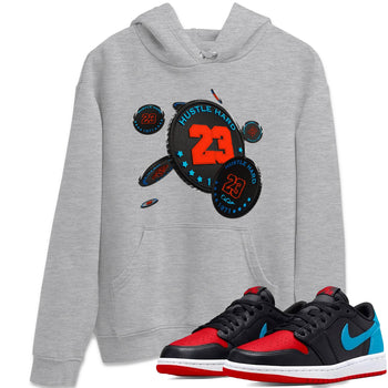 Air Jordan 1 UNC to Chicago Sneaker Match Tees Coin Drop Sneaker Tees AJ1 UNC to Chicago Sneaker Release Tees Unisex Shirts Heather Grey 1