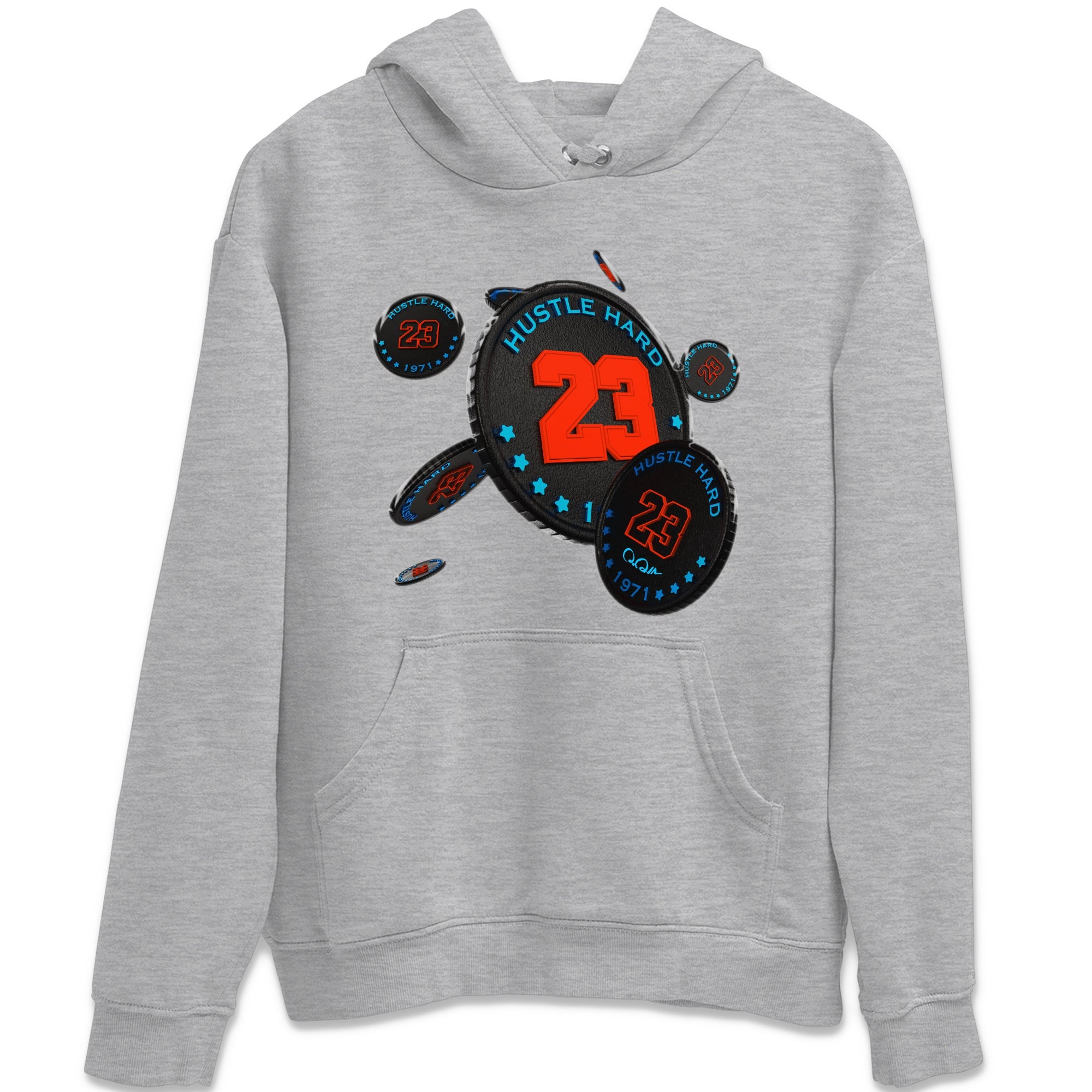 Air Jordan 1 UNC to Chicago Sneaker Match Tees Coin Drop Sneaker Tees AJ1 UNC to Chicago Sneaker Release Tees Unisex Shirts Heather Grey 2