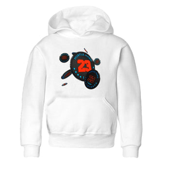 Air Jordan 1 UNC to Chicago Sneaker Match Tees Coin Drop Sneaker Tees AJ1 UNC to Chicago Sneaker Release Tees Kids Shirts White 2