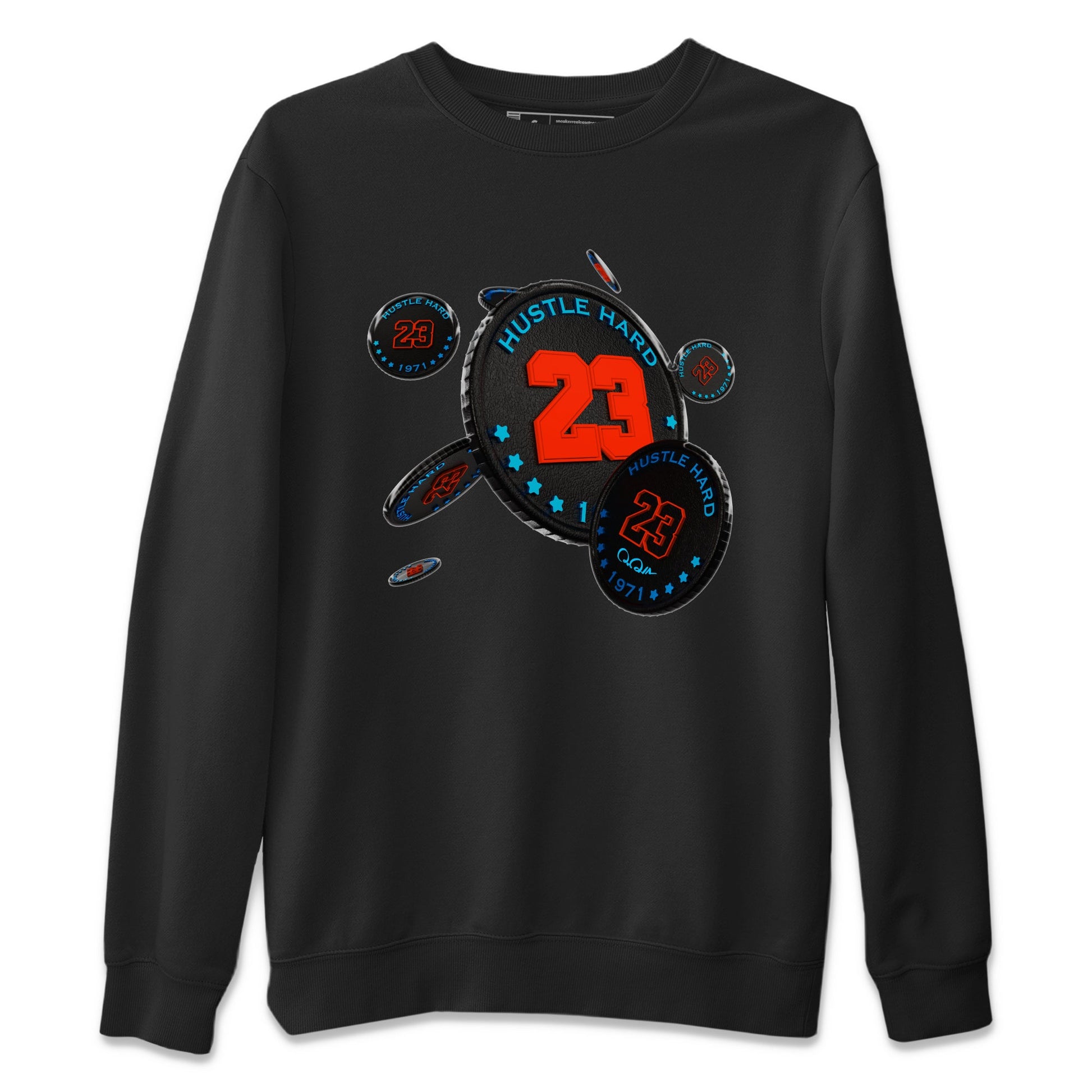 Air Jordan 1 UNC to Chicago Sneaker Match Tees Coin Drop Sneaker Tees AJ1 UNC to Chicago Sneaker Release Tees Unisex Shirts Black 2
