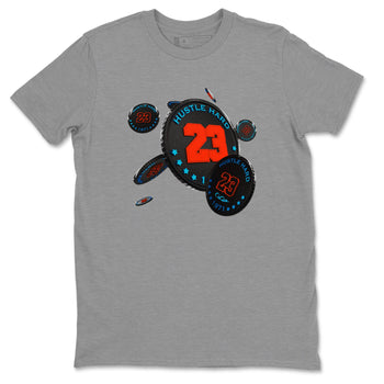 Air Jordan 1 UNC to Chicago Sneaker Match Tees Coin Drop Sneaker Tees AJ1 UNC to Chicago Sneaker Release Tees Unisex Shirts Heather Grey 2