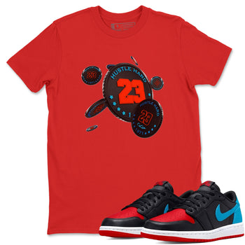 Air Jordan 1 UNC to Chicago Sneaker Match Tees Coin Drop Sneaker Tees AJ1 UNC to Chicago Sneaker Release Tees Unisex Shirts Red 1