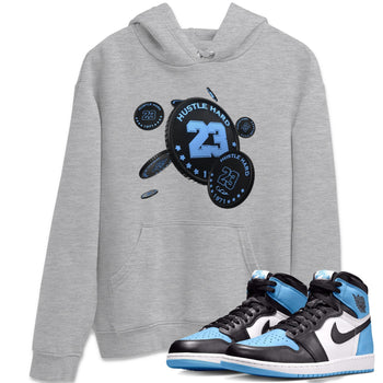 Air Jordan 1 Retro High OG UNC Toe Shirt to match Jordans Coin Drop Sneaker Tees AJ1 UNC Toe SNRT Sneaker Release Tees Crew Neck T-Shirts Heather Grey 1