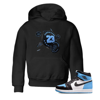 Air Jordan 1 Retro High OG UNC Toe Shirt to match Jordans Coin Drop Sneaker Tees AJ1 UNC Toe SNRT Sneaker Release Tees Kids and Baby Tees Black 1