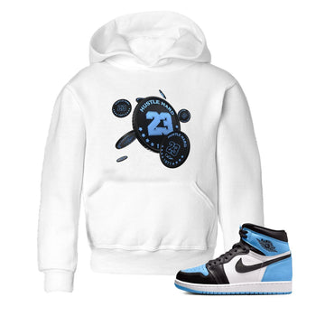 Air Jordan 1 Retro High OG UNC Toe Shirt to match Jordans Coin Drop Sneaker Tees AJ1 UNC Toe SNRT Sneaker Release Tees Kids and Baby Tees White 1