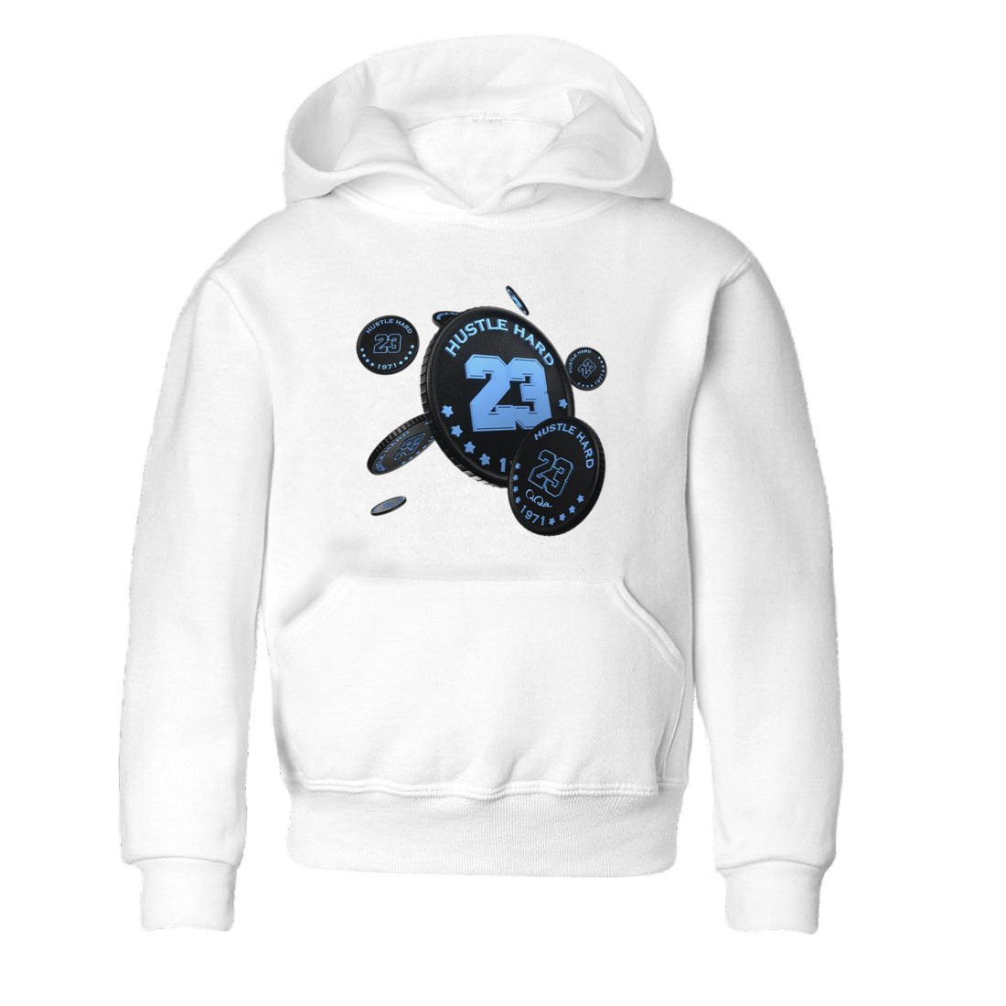 Air Jordan 1 Retro High OG UNC Toe Shirt to match Jordans Coin Drop Sneaker Tees AJ1 UNC Toe SNRT Sneaker Release Tees Kids and Baby Tees White 2