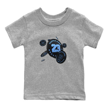 Air Jordan 1 Retro High OG UNC Toe Shirt to match Jordans Coin Drop Sneaker Tees AJ1 UNC Toe SNRT Sneaker Release Tees Kids and Baby Tees Heather Grey 2
