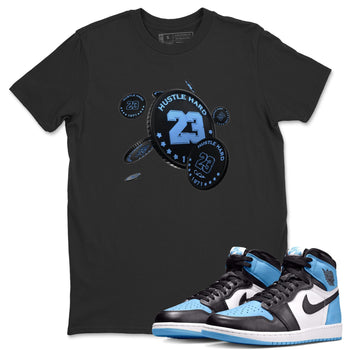 Air Jordan 1 Retro High OG UNC Toe Shirt to match Jordans Coin Drop Sneaker Tees AJ1 UNC Toe SNRT Sneaker Release Tees Crew Neck T-Shirts Black 1