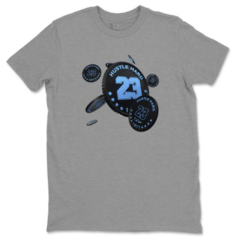 Air Jordan 1 Retro High OG UNC Toe Shirt to match Jordans Coin Drop Sneaker Tees AJ1 UNC Toe SNRT Sneaker Release Tees Crew Neck T-Shirts Heather Grey 2