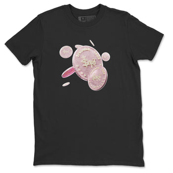 AJ1 Retro High OG Washed Pink Sneaker Match Tees Coin Drop Sneaker Tees AJ1 Retro High OG Washed Pink Sneaker Release Tees Unisex Shirts Black 2