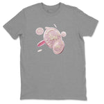 AJ1 Retro High OG Washed Pink Sneaker Match Tees Coin Drop Sneaker Tees AJ1 Retro High OG Washed Pink Sneaker Release Tees Unisex Shirts Heather Grey 2